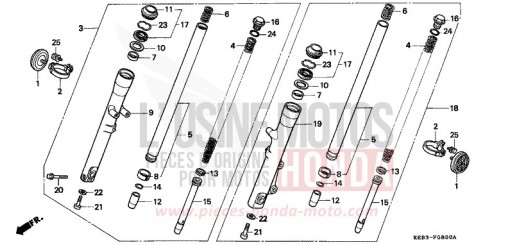 GABEL, VORNE CA125T de 1996
